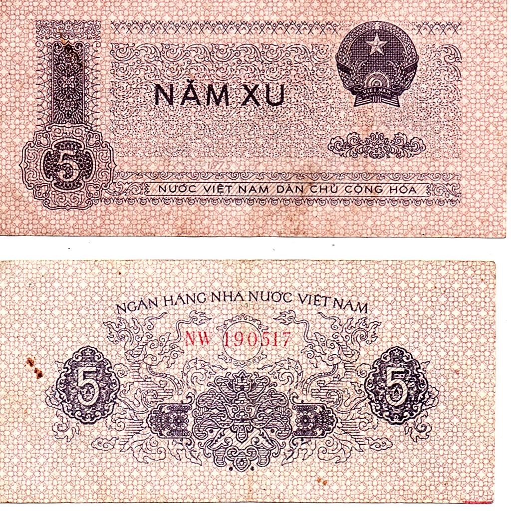 Vietnam-North #76b/VF 5 Xu (=0,05 Ðồng)